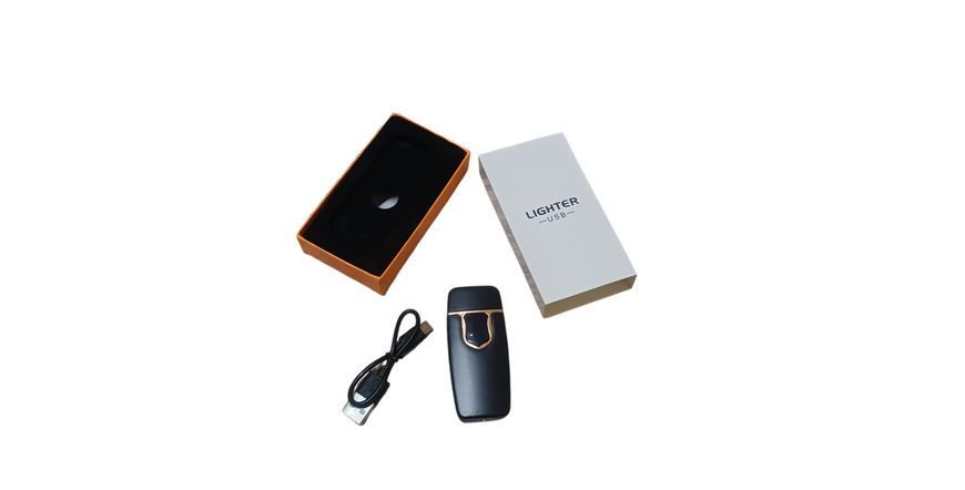Зажигалка спиральная електроімпульсна запальничка Lighter спіральна з зарядкою від USB Чорна 777 фото
